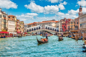 Venice canal gondola, Venetian Riviera, Holiday to Italy